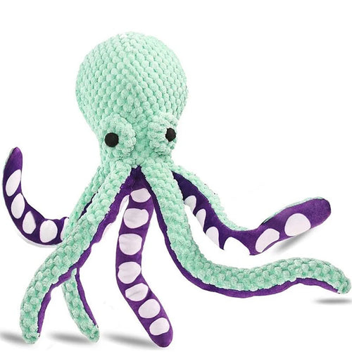 Interactive Plush Octopus Toy for Dogs - Sound-Activated, Durable Companion for Large and Small Breeds